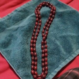 Chic Red Beaded Bracelet